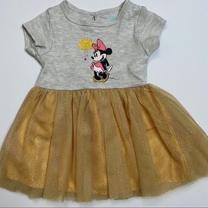 Minnie Mouse Baby Girl Glitter Dress and Sweater.